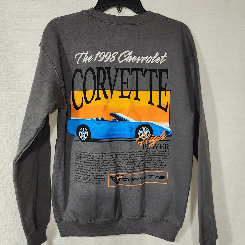 Chevrolet Corvette grays sweatshirt small men